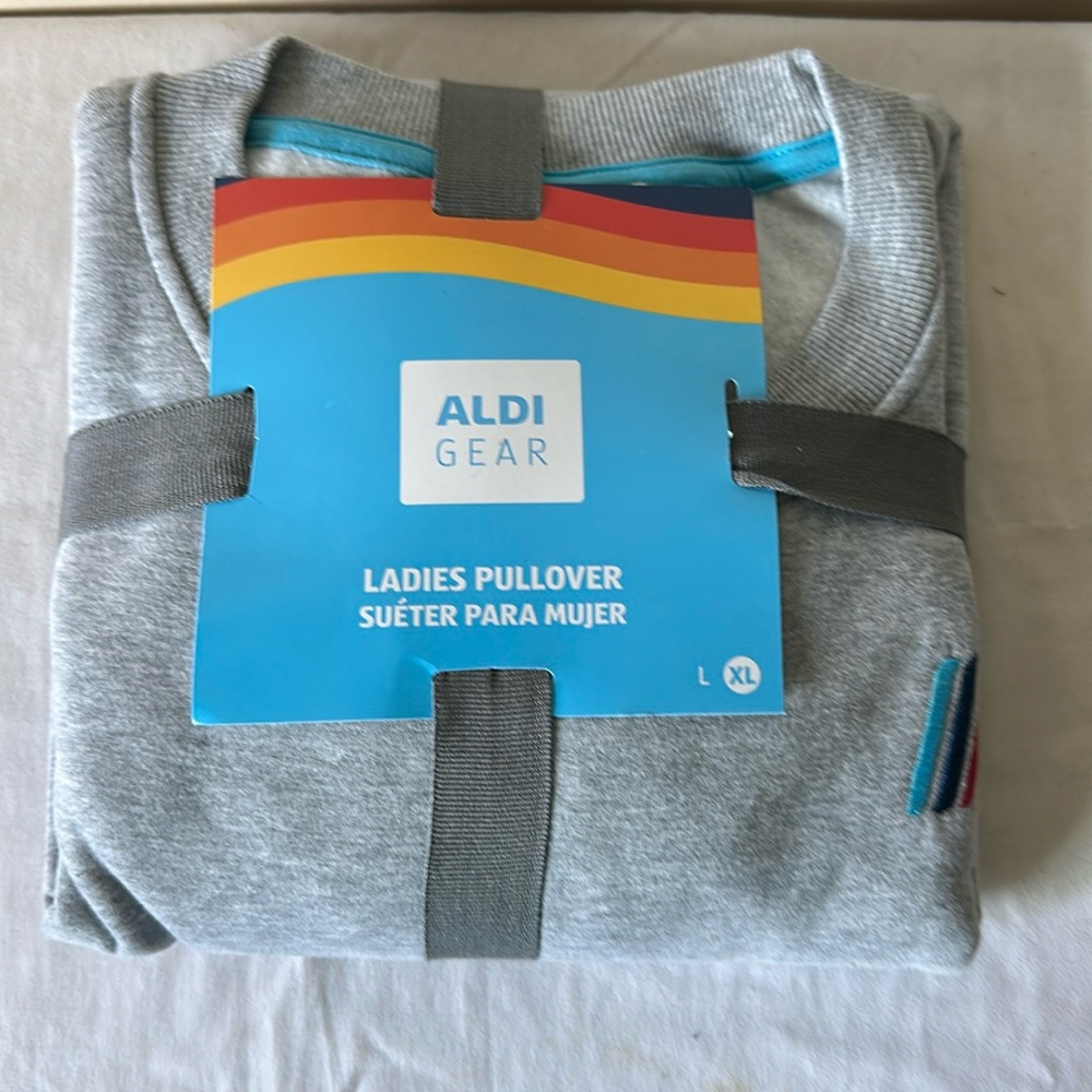 New Aldi Gear Ladies Pullover Crew Grey XL